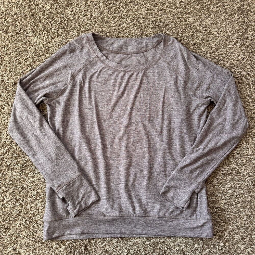 Oiselle Lux Long Sleeve Shirt Purple Womens Sz 6 Base Layer Running Thumb Hole